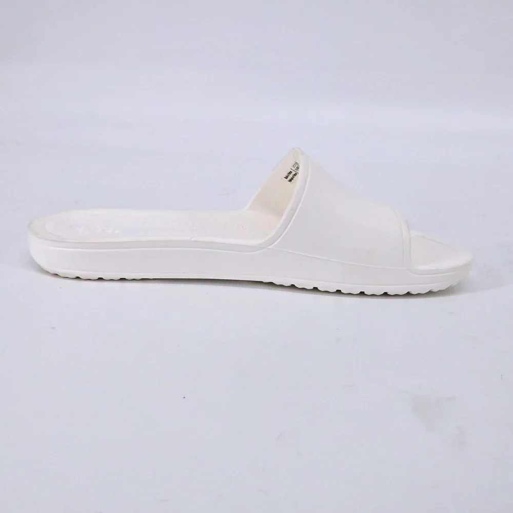 Crocs Classic Slide White Monochrome Waterproof Comfort Pool Beach Sandals W5